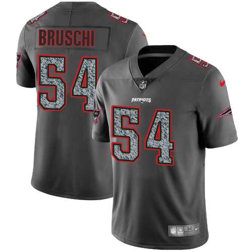 Nike New England Patriots #54 Tedy Bruschi Gray Static Men's NFL Vapor Untouchable Limited Jersey