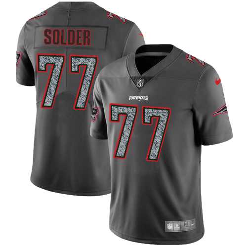 Nike New England Patriots #77 Nate Solder Gray Static Men's Stitched NFL Vapor Untouchable Limited Jersey