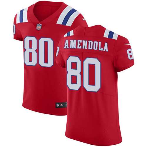 Nike New England Patriots #80 Danny Amendola Red Alternate Men's Stitched NFL Vapor Untouchable Elite Jersey
