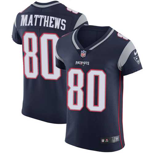 Nike New England Patriots #80 Jordan Matthews Navy Blue Team Color Men's Stitched NFL Vapor Untouchable Elite Jersey