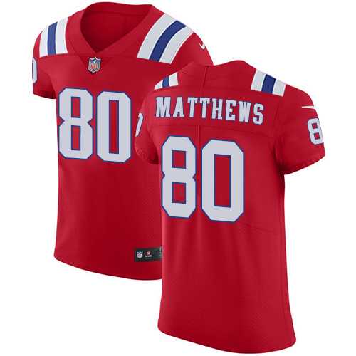 Nike New England Patriots #80 Jordan Matthews Red Alternate Men's Stitched NFL Vapor Untouchable Elite Jersey