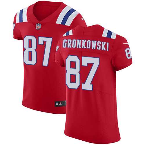 Nike New England Patriots #87 Rob Gronkowski Red Alternate Men's Stitched NFL Vapor Untouchable Elite Jersey