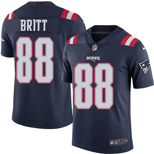 Nike New England Patriots #88 Kenny Britt Navy Blue Men's Stitched NFL Limited Rush Jersey