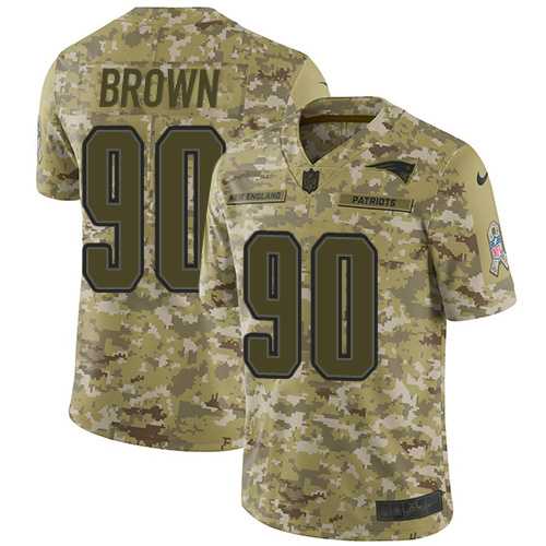 Nike New England Patriots #90 Malcom Brown Camo Men's Stitched NFL Limited 2018 Salute To Service Jersey