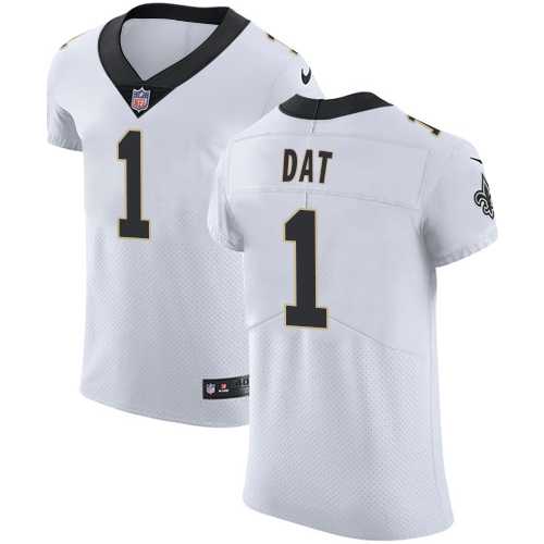 Nike New Orleans Saints #1 Who Dat White Men's Stitched NFL Vapor Untouchable Elite Jersey