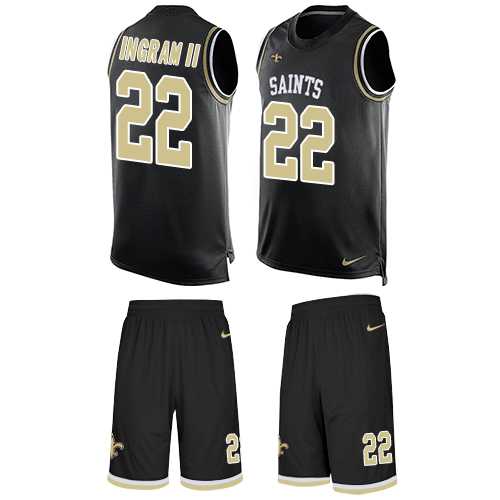 Nike New Orleans Saints #22 Mark Ingram II Black Team Color Men's Stitched NFL Limited Tank Top Suit Jersey