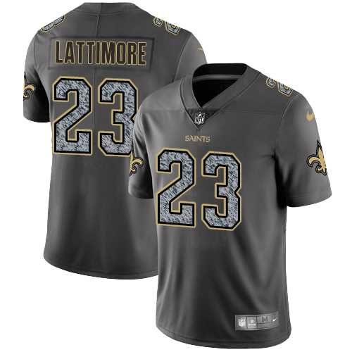 Nike New Orleans Saints #23 Marshon Lattimore Gray Static Men's NFL Vapor Untouchable Limited Jersey
