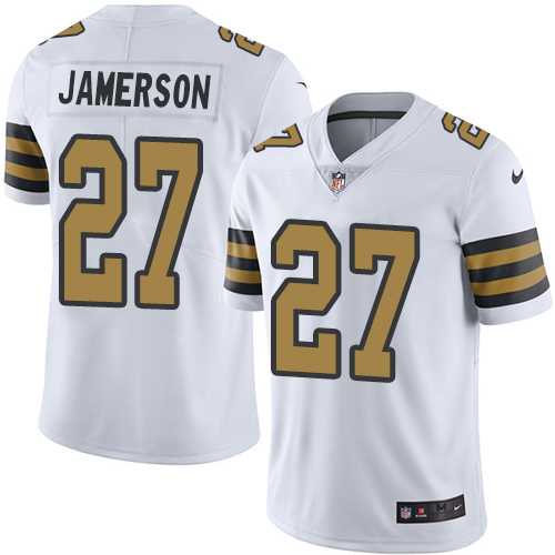 Nike New Orleans Saints #27 Natrell Jamerson White Men's Stitched NFL Limited Rush Jersey