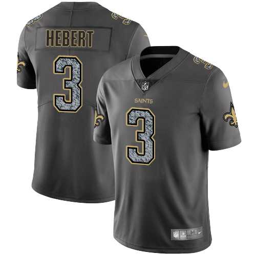 Nike New Orleans Saints #3 Bobby Hebert Gray Static Men's NFL Vapor Untouchable Limited Jersey