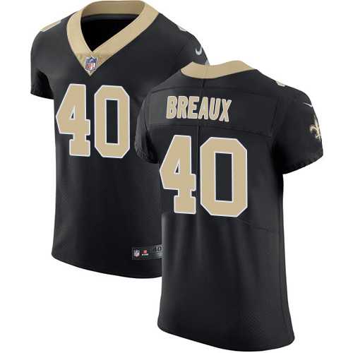 Nike New Orleans Saints #40 Delvin Breaux Black Team Color Men's Stitched NFL Vapor Untouchable Elite Jersey