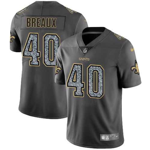 Nike New Orleans Saints #40 Delvin Breaux Gray Static Men's NFL Vapor Untouchable Limited Jersey