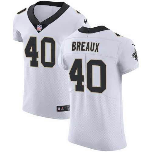 Nike New Orleans Saints #40 Delvin Breaux White Men's Stitched NFL Vapor Untouchable Elite Jersey