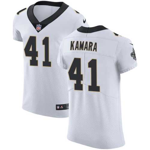 Nike New Orleans Saints #41 Alvin Kamara White Men's Stitched NFL Vapor Untouchable Elite Jersey