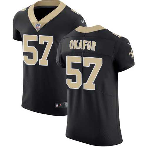 Nike New Orleans Saints #57 Alex Okafor Black Team Color Men's Stitched NFL Vapor Untouchable Elite Jersey