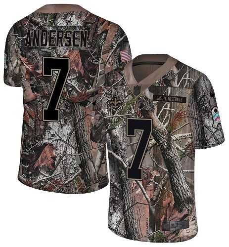 Nike New Orleans Saints #7 Morten Andersen Camo Men's Stitched NFL Limited Rush Realtree Jersey