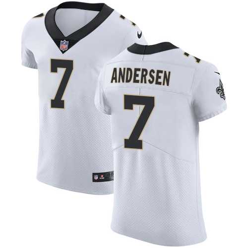 Nike New Orleans Saints #7 Morten Andersen White Men's Stitched NFL Vapor Untouchable Elite Jersey