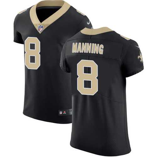 Nike New Orleans Saints #8 Archie Manning Black Team Color Men's Stitched NFL Vapor Untouchable Elite Jersey