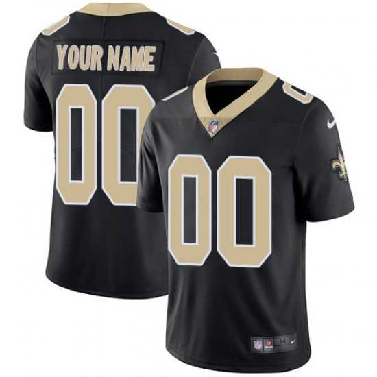 Nike New Orleans Saints Black Team Color Men's Stitched NFL Vapor Untouchable Limited Customized Jersey