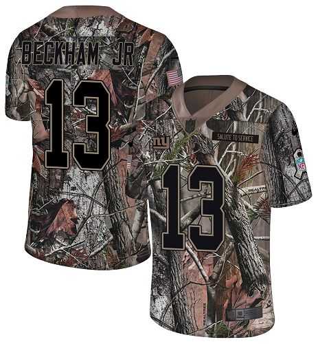 Nike New York Giants #13 Odell Beckham Jr Camo Men's Stitched NFL Limited Rush Realtree Jersey