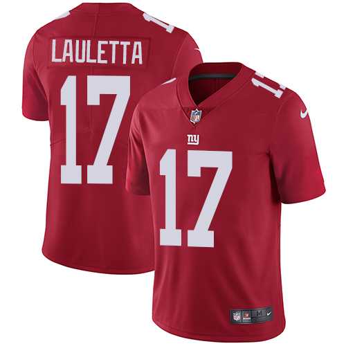 Nike New York Giants #17 Kyle Lauletta Red Alternate Men's Stitched NFL Vapor Untouchable Limited Jersey