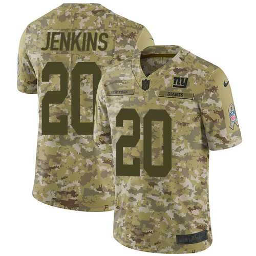 Nike New York Giants #20 Janoris Jenkins Camo Men's Stitched NFL Limited 2018 Salute To Service Jersey