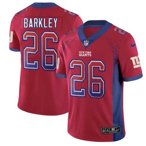 Nike New York Giants #26 Saquon Barkley Red Alternate Men's Stitched NFL Limited Rush Drift Fashion Jersey