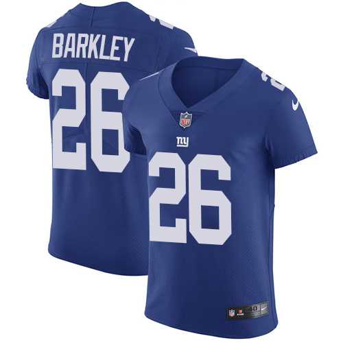 Nike New York Giants #26 Saquon Barkley Royal Blue Team Color Men's Stitched NFL Vapor Untouchable Elite Jersey