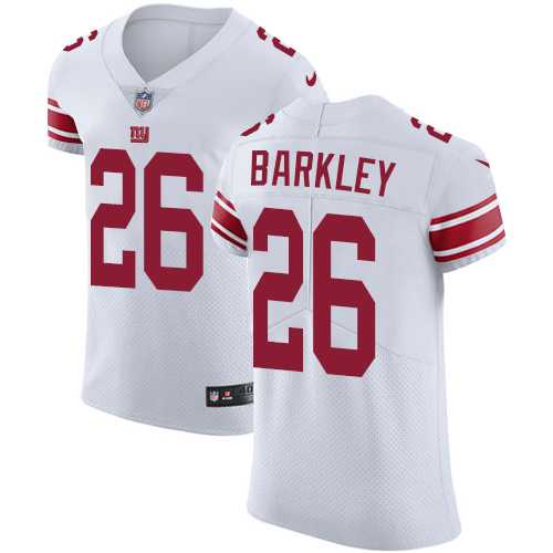 Nike New York Giants #26 Saquon Barkley White Men's Stitched NFL Vapor Untouchable Elite Jersey