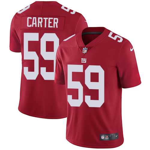 Nike New York Giants #59 Lorenzo Carter Red Alternate Men's Stitched NFL Vapor Untouchable Limited Jersey