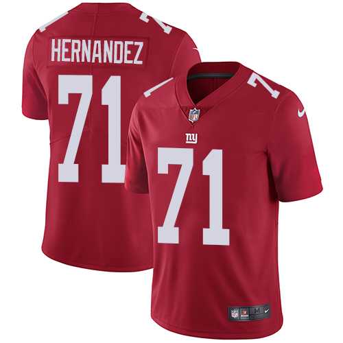 Nike New York Giants #71 Will Hernandez Red Alternate Men's Stitched NFL Vapor Untouchable Limited Jersey Nike New York Giants #71 Will Hernandez Red Alternate Men's Stitched NFL Vapor Untouchable Limited Jersey