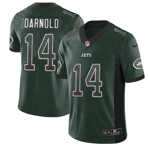 Nike New York Jets #14 Sam Darnold Green Team Color Men's Stitched NFL Limited Rush Drift Fashion Jersey