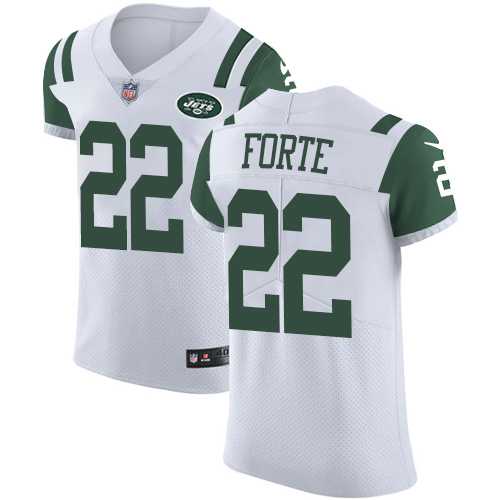 Nike New York Jets #22 Matt Forte White Men's Stitched NFL Vapor Untouchable Elite Jersey