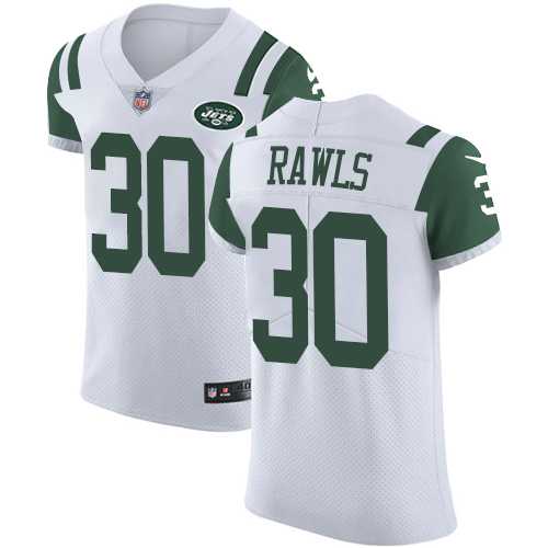 Nike New York Jets #30 Thomas Rawls White Men's Stitched NFL Vapor Untouchable Elite Jersey