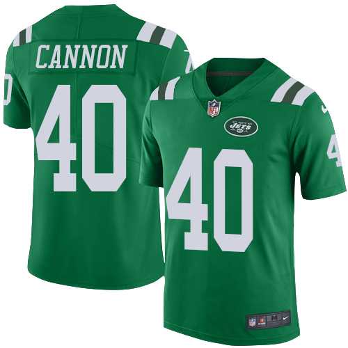 Nike New York Jets #40 Trenton Cannon Green Men's Stitched NFL Limited Rush Jersey