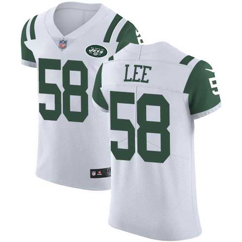 Nike New York Jets #58 Darron Lee White Men's Stitched NFL Vapor Untouchable Elite Jersey