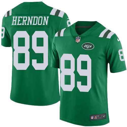 Nike New York Jets #89 Chris Herndon Green Men's Stitched NFL Limited Rush Jersey Nike New York Jets #89 Chris Herndon Green Men's Stitched NFL Limited Rush Jersey