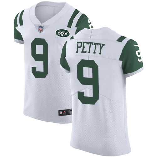 Nike New York Jets #9 Bryce Petty White Men's Stitched NFL Vapor Untouchable Elite Jersey
