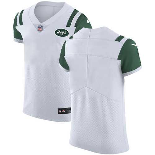 Nike New York Jets Blank White Men's Stitched NFL Vapor Untouchable Elite Jersey