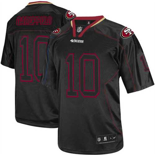 Nike Nike San Francisco 49ers #10 Jimmy Garoppolo Lights Out Black Men's Stitched NFL Elite Jersey