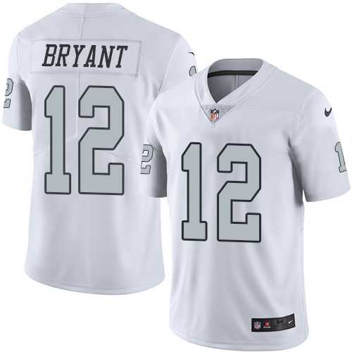 Nike Oakland Raiders #12 Martavis Bryant White Men's Stitched NFL Limited Rush Jersey