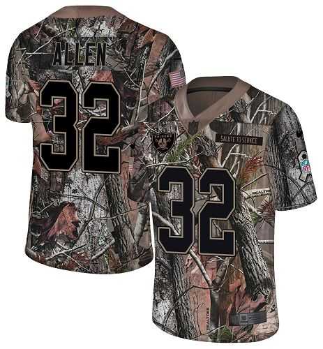 Nike Oakland Raiders #32 Marcus Allen Camo Men's Stitched NFL Limited Rush Realtree Jersey