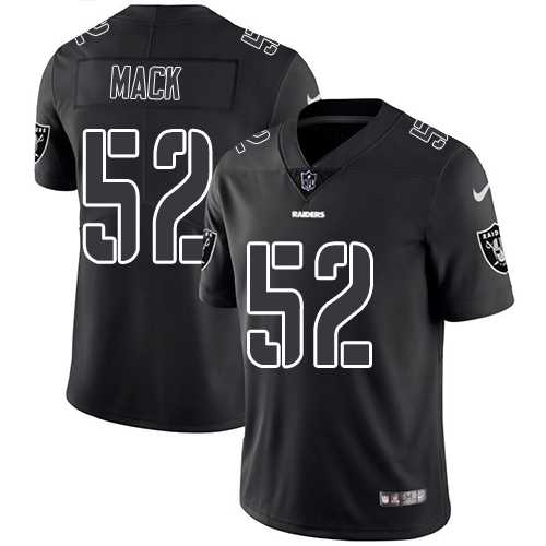 Nike Oakland Raiders #52 Khalil Mack Black Men's Stitched NFL Limited Rush Impact Jersey