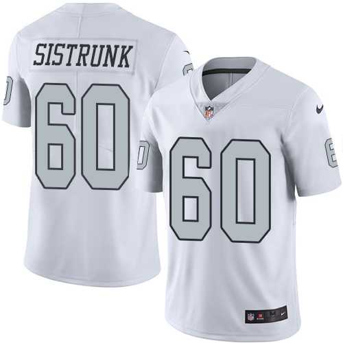 Nike Oakland Raiders #60 Otis Sistrunk White Men's Stitched NFL Limited Rush Jersey