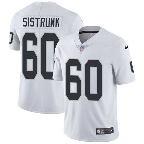 Nike Oakland Raiders #60 Otis Sistrunk White Road Men's Stitched NFL Vapor Untouchable Limited Jersey