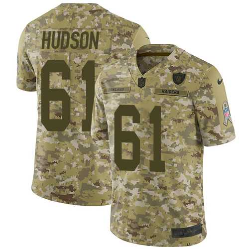 Nike Oakland Raiders #61 Rodney Hudson Camo Men's Stitched NFL Limited 2018 Salute To Service Jersey