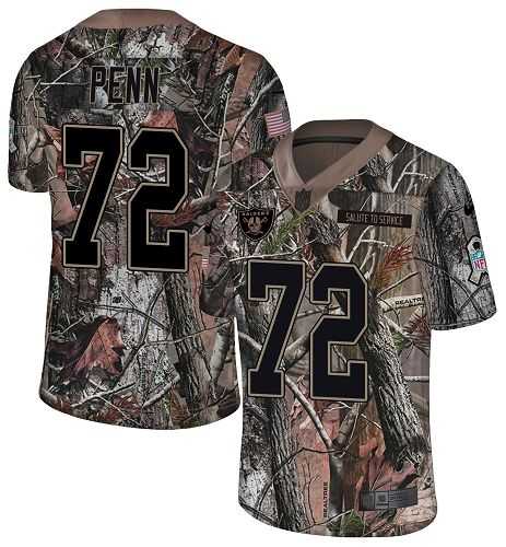 Nike Oakland Raiders #72 Donald Penn Camo Men's Stitched NFL Limited Rush Realtree Jersey