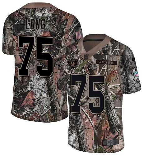 Nike Oakland Raiders #75 Howie Long Camo Men's Stitched NFL Limited Rush Realtree Jersey
