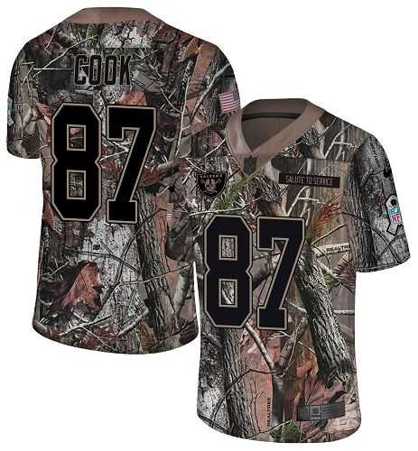 Nike Oakland Raiders #87 Jared Cook Camo Men's Stitched NFL Limited Rush Realtree Jersey