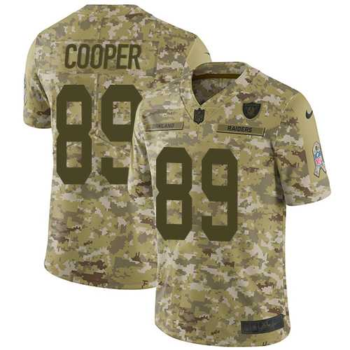 Nike Oakland Raiders #89 Amari Cooper Camo Men's Stitched NFL Limited 2018 Salute To Service Jersey