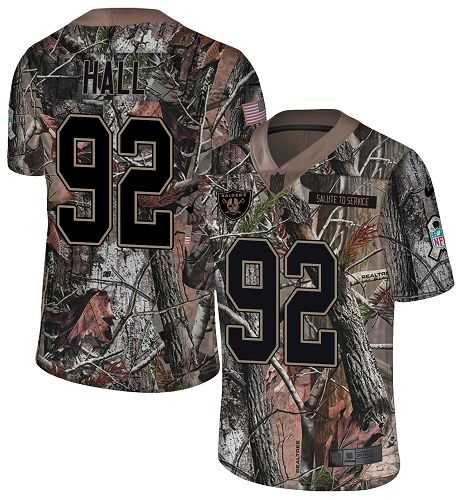 Nike Oakland Raiders #92 P.J. Hall Camo Men's Stitched NFL Limited Rush Realtree Jersey